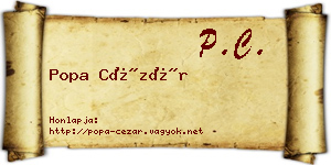 Popa Cézár névjegykártya